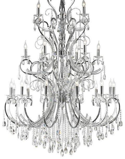 Designer Princess 21 Arm Chandelier -  Clear - W:120 H:170cm