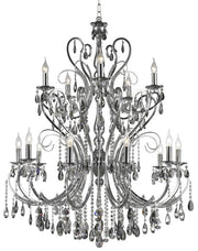 Designer Princess 15 Arm Chandelier - Smoke - W:100 H:130cm