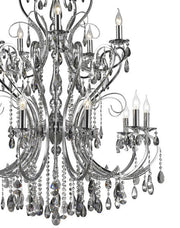 Designer Princess 15 Arm Chandelier - Smoke - W:100 H:130cm