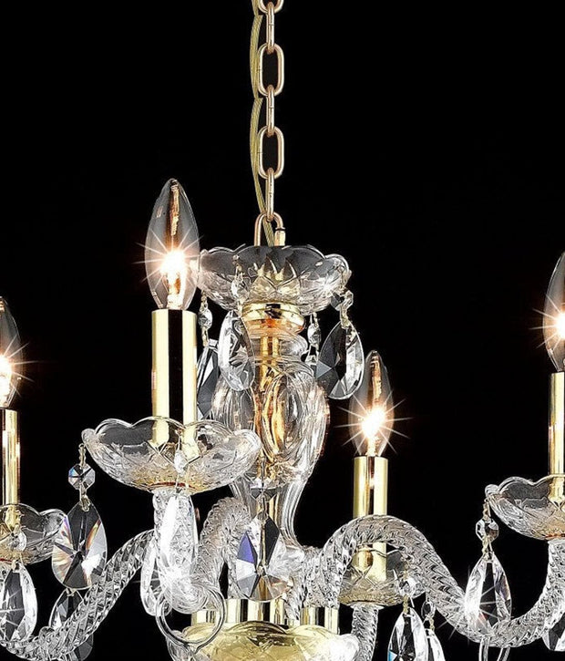 Le Boheme 4 Arm Crystal Chandelier- GOLD