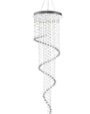 Contemporary Spiral LED Chandelier - SMOKE - W:70cm H:240cm