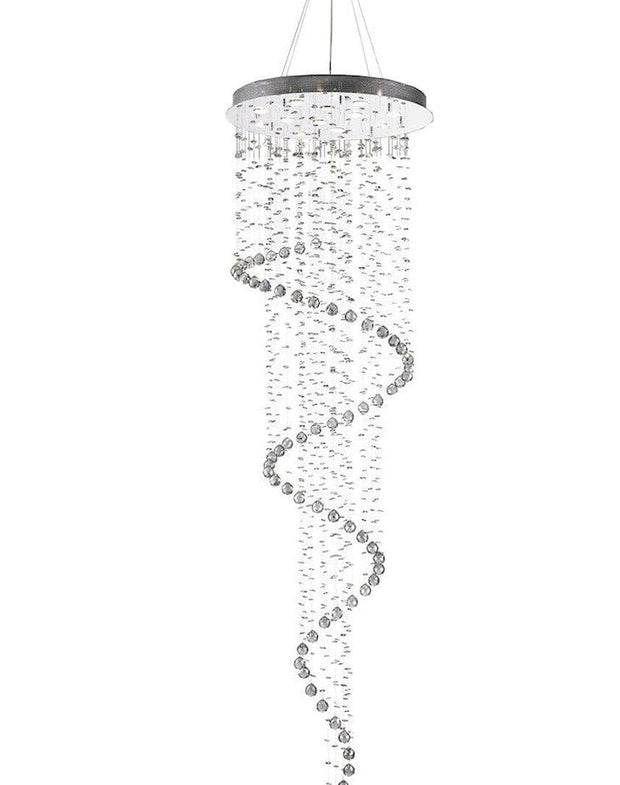 Contemporary Spiral LED Chandelier - SMOKE - W:70cm H:240cm