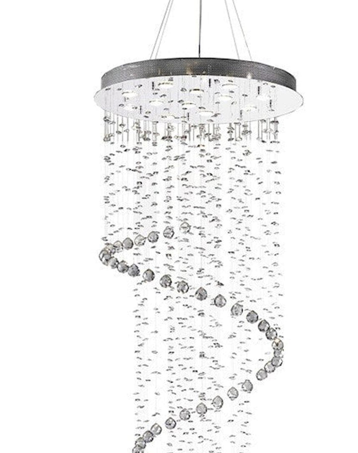 Contemporary Spiral LED Chandelier - SMOKE - W:70cm H:240cm - Designer Chandelier Australia
