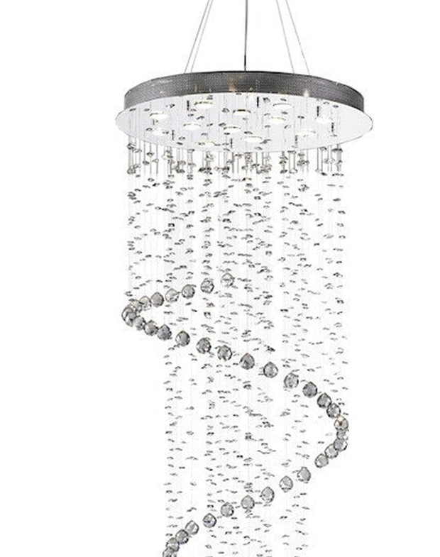 Contemporary Spiral LED Chandelier - SMOKE - W:70cm H:240cm