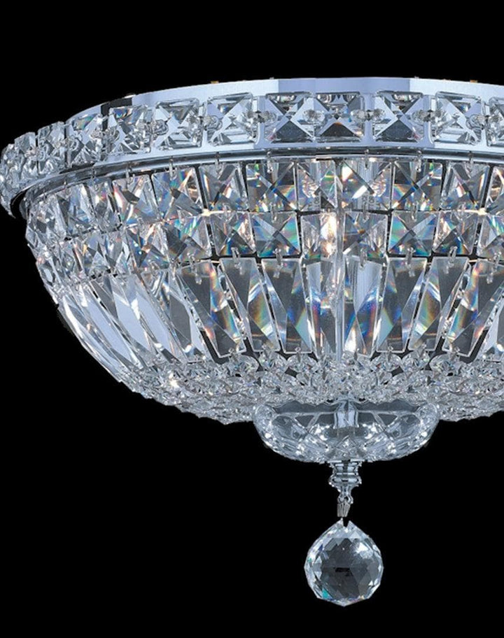 Empress Flush Mount Basket Chandelier - CHROME - W:35cm - Designer Chandelier Australia