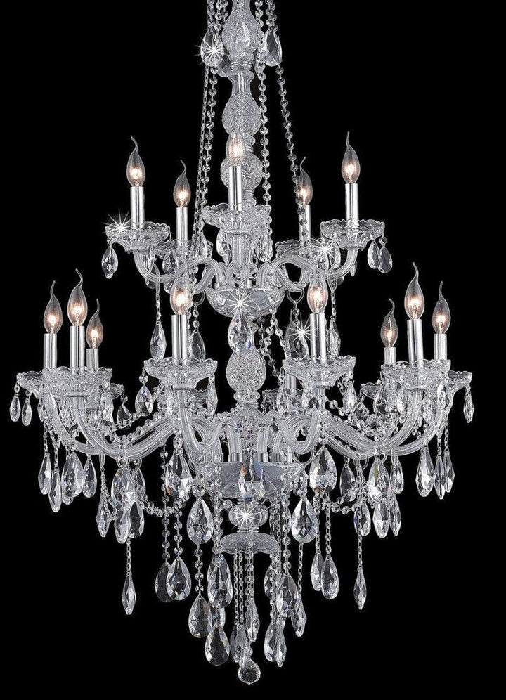 Bohemian Elegance 15 Light Crystal Chandelier- CHROME - Designer Chandelier Australia