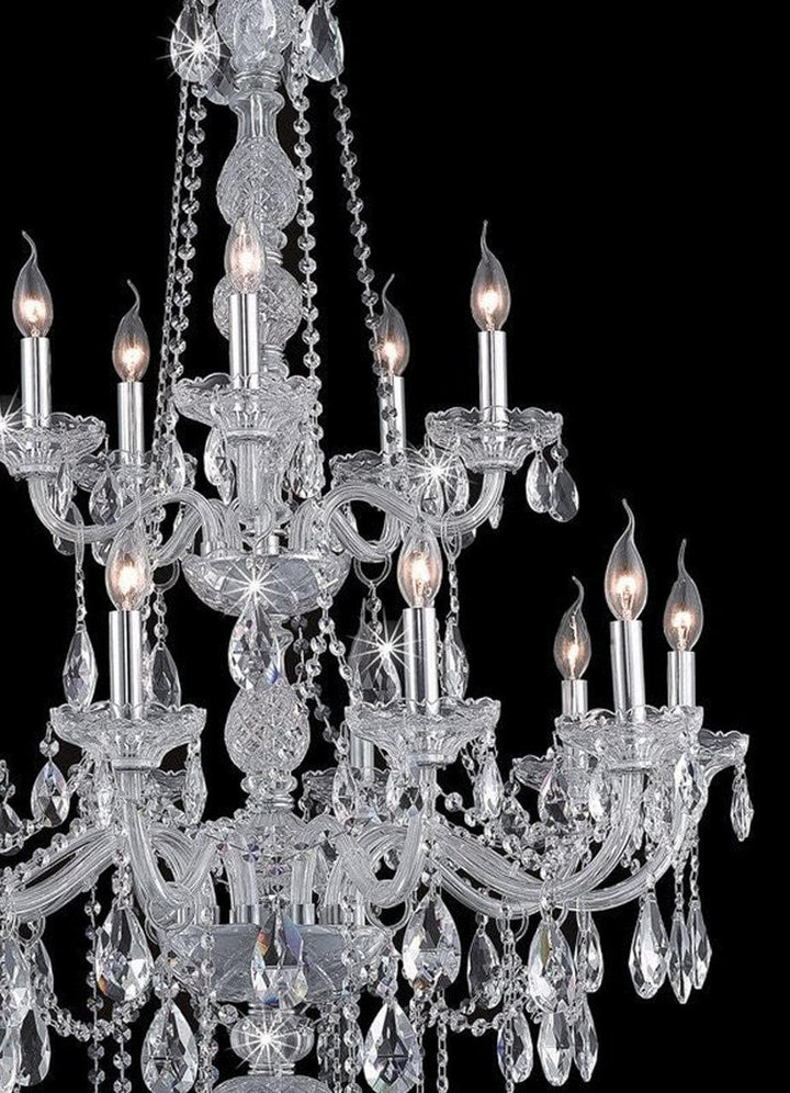 Bohemian Elegance 15 Light Crystal Chandelier- CHROME - Designer Chandelier Australia