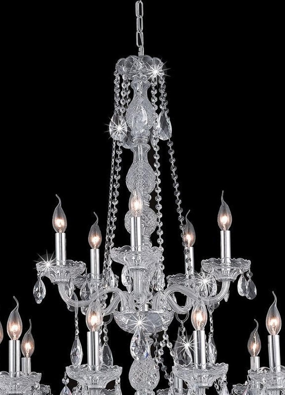 Bohemian Elegance 15 Light Crystal Chandelier- CHROME - Designer Chandelier Australia
