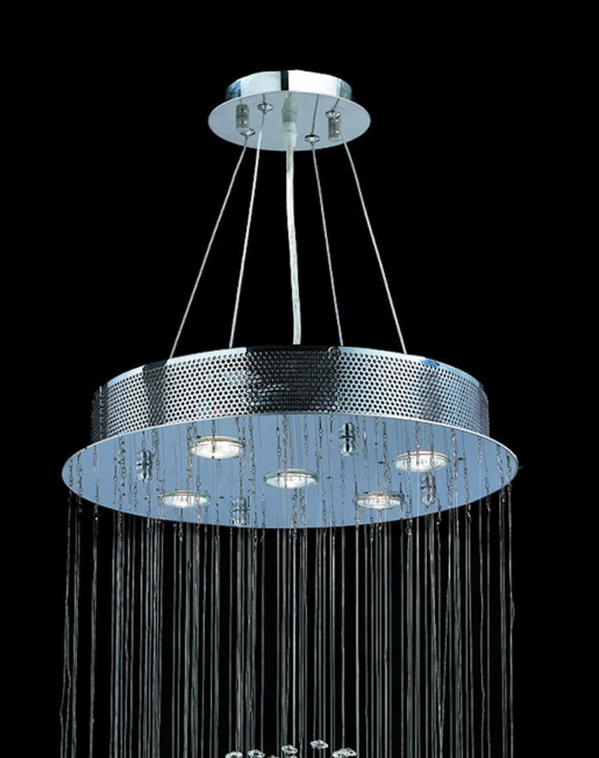 Saturn Ball LED Crystal Chandelier - Width:40 Height:66cm - Designer Chandelier Australia