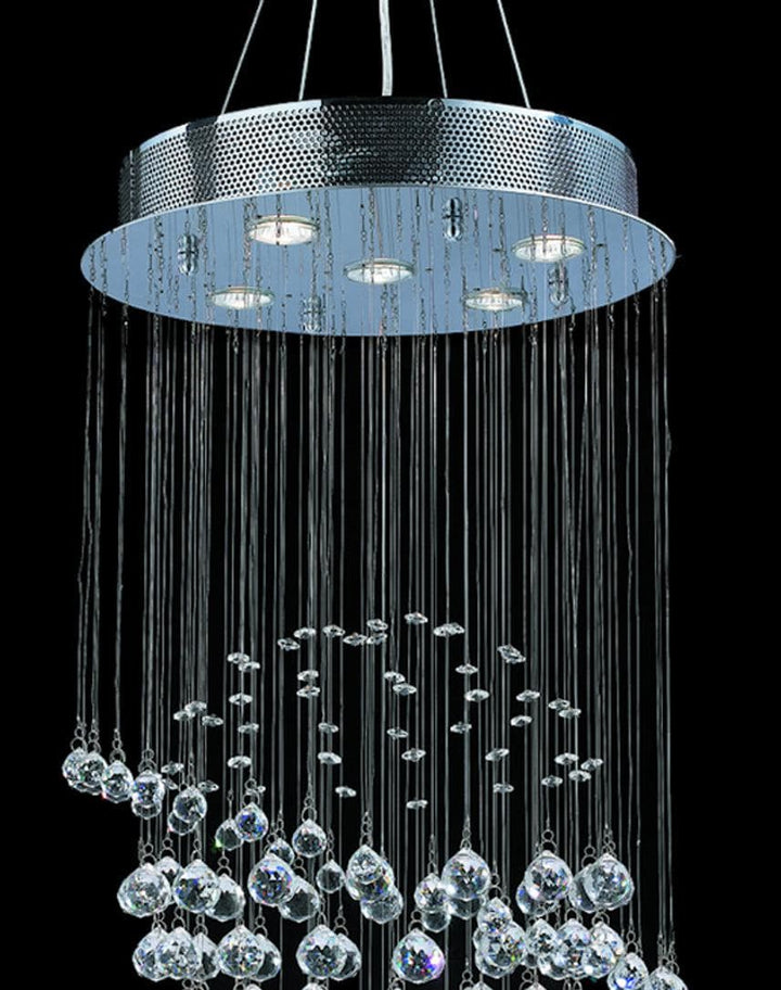 Saturn Ball LED Crystal Chandelier - Width:40 Height:66cm - Designer Chandelier Australia