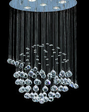 Saturn Ball LED Crystal Chandelier - Width:40 Height:66cm