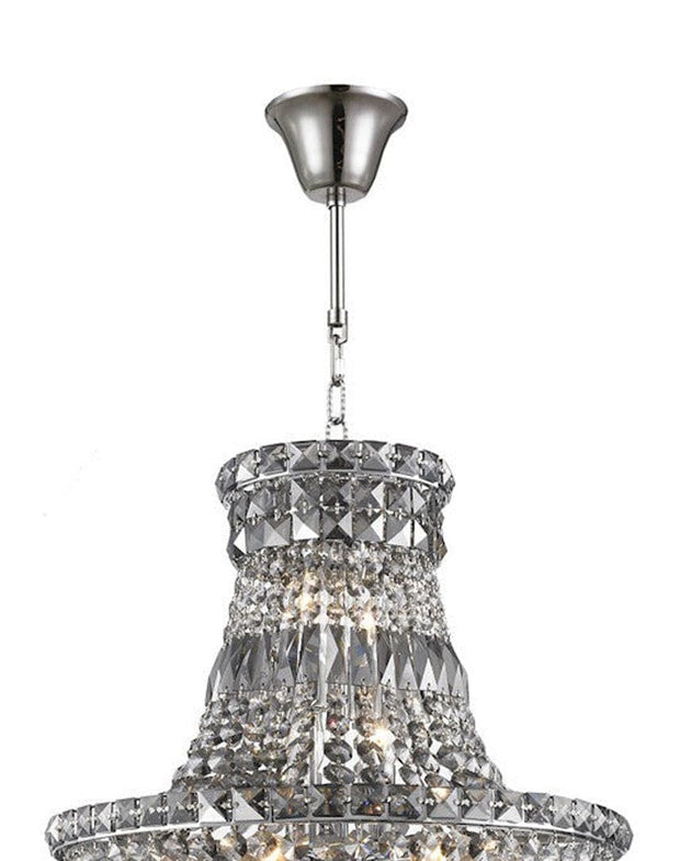 Empress Crystal Basket Chandelier - SMOKE- 12 Light