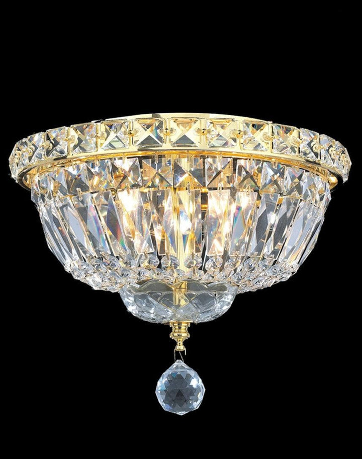 Empress Flush Mount Basket Chandelier - GOLD - W:25cm - Designer Chandelier Australia