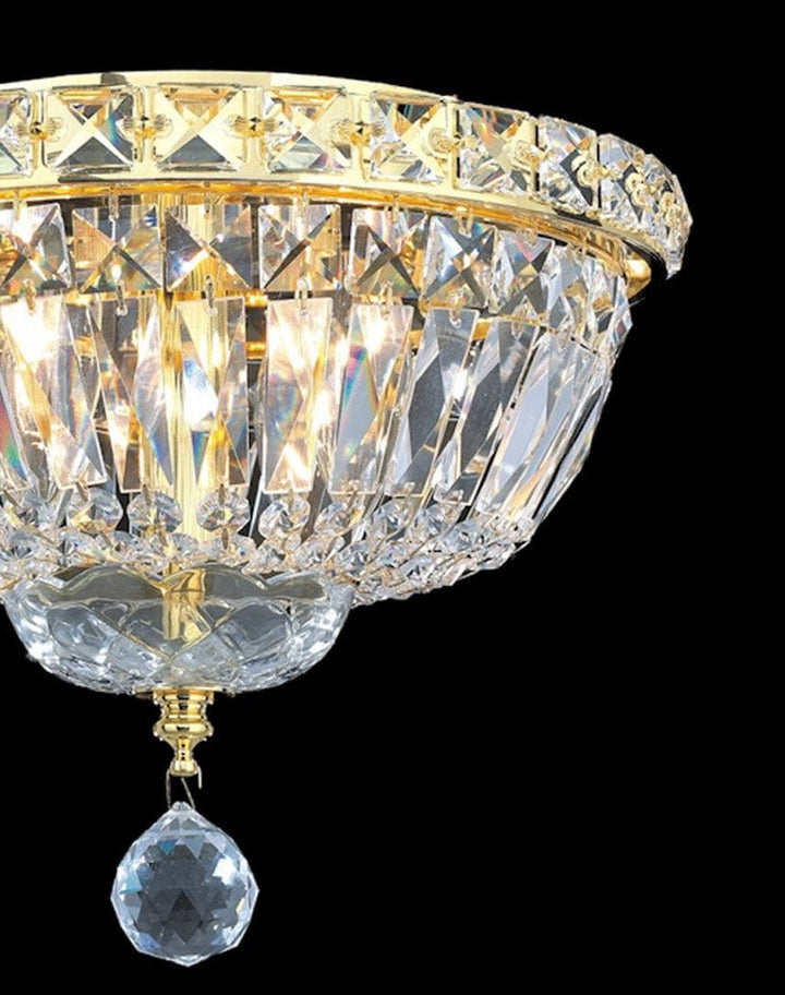 Empress Flush Mount Basket Chandelier - GOLD - W:25cm - Designer Chandelier Australia