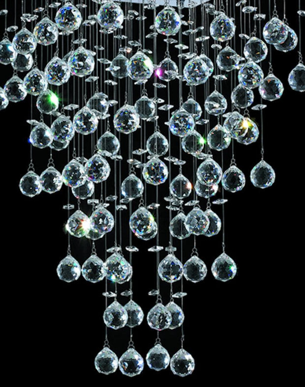 Square Cluster LED Crystal Chandelier - Width:40cm Height:70cm