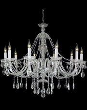 Bohemian Brilliance 10 Arm Crystal Chandelier - Chrome