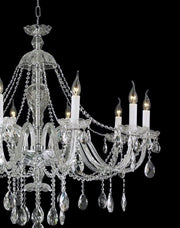 Bohemian Brilliance 10 Arm Crystal Chandelier - Chrome