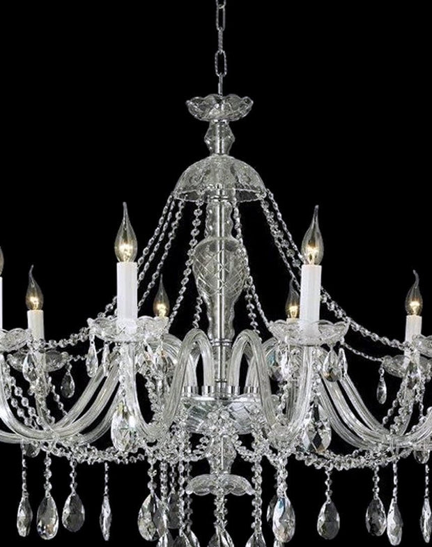 Bohemian Brilliance 10 Arm Crystal Chandelier - Chrome